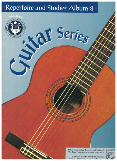Picture of Guitar Grade 8 Exam Book, Repertoire & Studies, 1997 2nd Edition, Royal Conservatory of Music, University of Toronto
