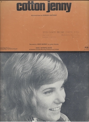 Picture of Cotton Jenny, Gordon Lightfoot, recorded by Anne Murray