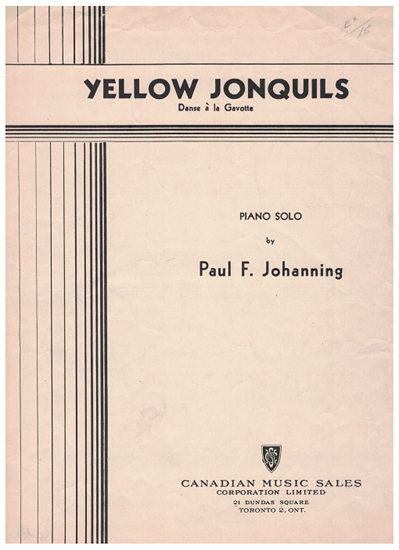 Picture of Yellow Jonquils, Dance a la Gavotte, Paul F. Johanning, piano solo