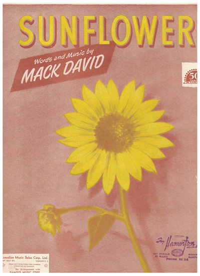 Picture of Sunflower, words & music by Mack David