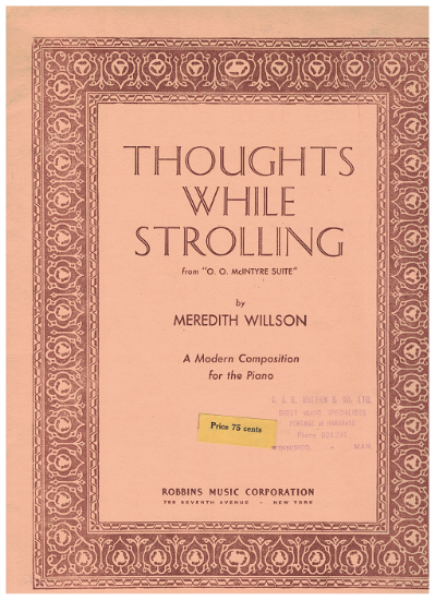Picture of Thoughts While Strolling, from "O. O. McIntyre Suite", Meredith Willson