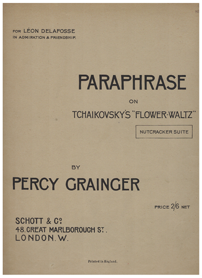Picture of Paraphrase on Tschaikowsky's Flower Waltz from "Nutcracker Suite", arr. Percy Grainger