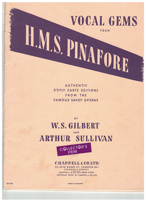 Picture of Vocal Gems from H.M.S. Pinafore, Gilbert & Sullivan