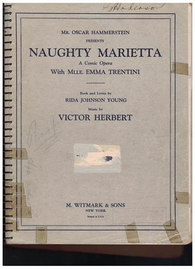 Picture of Naughty Marietta, Victor Herbert, piano/vocal score