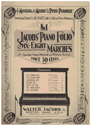 Picture of Modern Melodies of Merit for the Photo Play Pianist, Jacobs Piano Folio of Six-Eight Marches No. 1