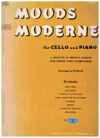 Picture of Moods Moderne, arr. Domenico Savino, cello & piano 