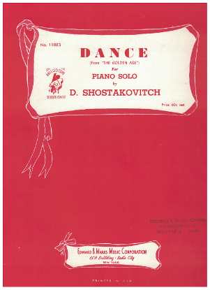 Picture of Dance from "The Golden Age", Dmitri Shostakovich, transcribed by Frederick Block, piano solo