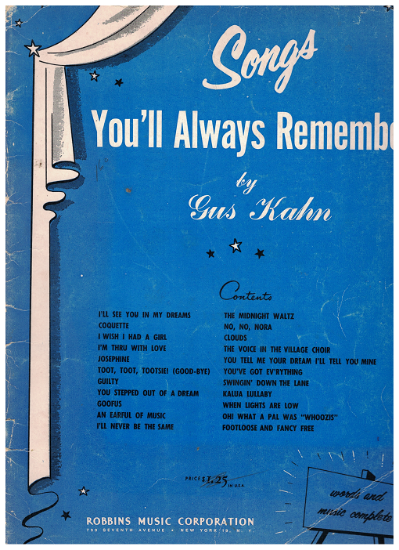 Picture of Songs You'll Always Remember by Gus Kahn