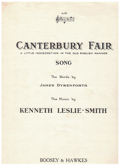 Picture of Canterbury Fair, James Dyrenforth & Kenneth Leslie-Smith, vocal solo