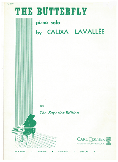 Picture of The Butterfly (Le Papillon), Calixa Lavallee Op. 18, piano solo