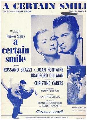 Picture of A Certain Smile, movie title song, Paul Francis Webster & Sammy Fain