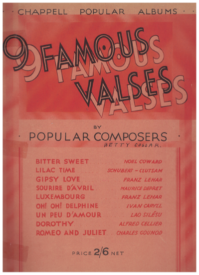 Picture of 9 Famous Waltzes by Popular Composers