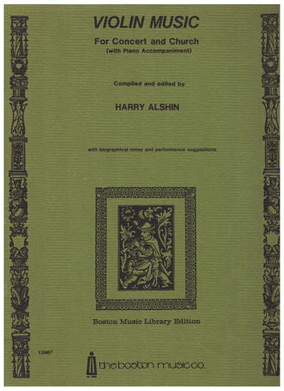 Picture of Violin Music for Concert & Church, ed. Harry Alshin, violin & piano songbook