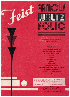 Picture of Feist Famous Waltz Folio, piano solo