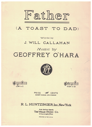 Picture of Father (A Toast to Dad), Geoffrey O'Hara, low voice solo