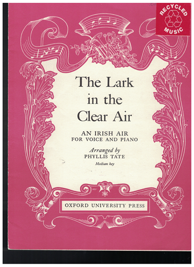 Picture of The Lark in the Clear Air, arr. Phyllis Tate, medium high voice solo