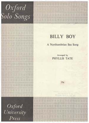 Picture of Billy Boy, a Northumbrian air, arr. Phyllis Tate, low voice solo