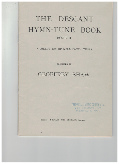 Picture of The Descant Hymn-Tune Book Book 2, Geoffrey Shaw
