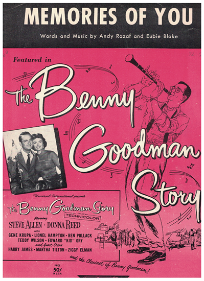 Picture of Memories of You, from movie "The Benny Goodman Story", Andy Razaf & Eubie Blake