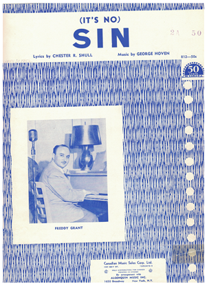 Picture of (It's No) Sin, Chester R. Shull & George Hoven, a hit for Eddy Howard/ The Four Aces/ Jim Reeves