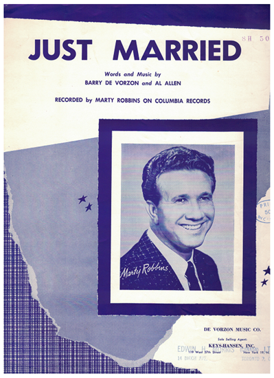 Picture of Just Married, Barry De Vorzon & Al Allen, recorded by Marty Robbins