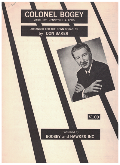 Picture of Colonel Bogey, Kenneth J. Alford, arr. for organ by Don Baker
