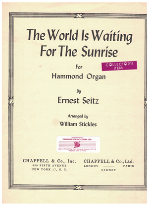 Picture of The World is Waiting for the Sunrise, Ernest Seitz, arr. William Stickles, organ solo