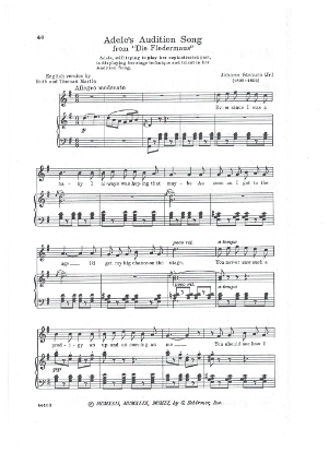 Picture of Adele's Audition Song, from "Die Fledermaus", Johann Strauss Jr