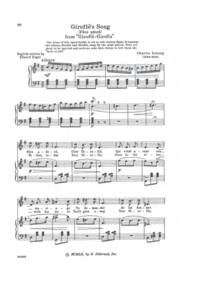 Picture of Girofle's Song (Pere Adore), from "Girofle-Girofla", Charles Lecocq, soprano solo 