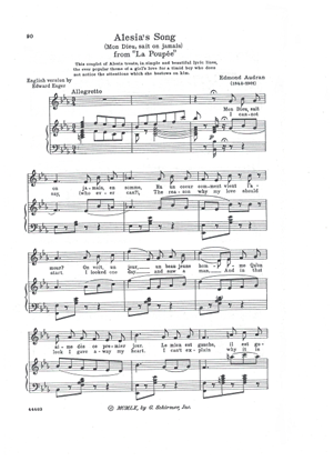Picture of Alesia's Song (Mon dieu sait on jamais), from "La Poupee", Edmond Audran, soprano solo