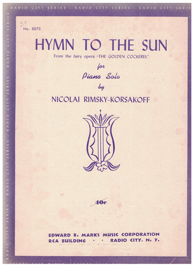 Picture of Hymn to the Sun from "The Golden Cockerel", Nicolai Rimsky-Korsakov, transc. A. Gabrielle, piano solo