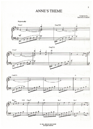 Picture of Anne's Theme from "Anne of Green Gables", Haygood Hardy