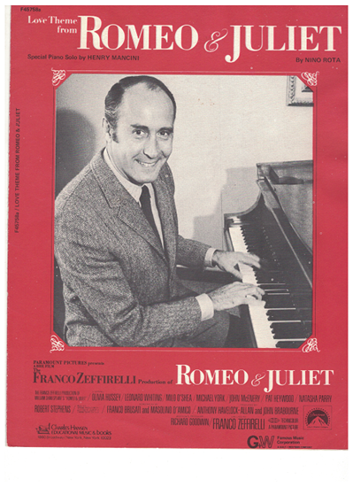 Picture of Love Theme from Romeo and Juliet, Nino Rota, arr. Henry Mancini for piano solo