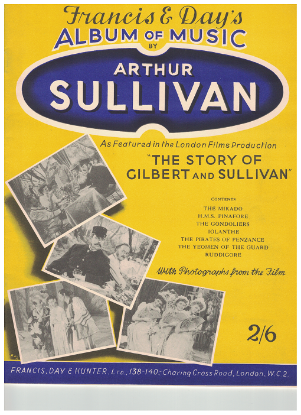 Picture of Album of Music by Arthur Sullivan, from movie "The Story of Gilbert and Sullivan", transcr. Dudley F. Bayford