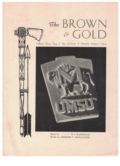 Picture of The Brown and Gold, University of Manitoba theme song, C. V. McCulllough & W. J. MacDonald