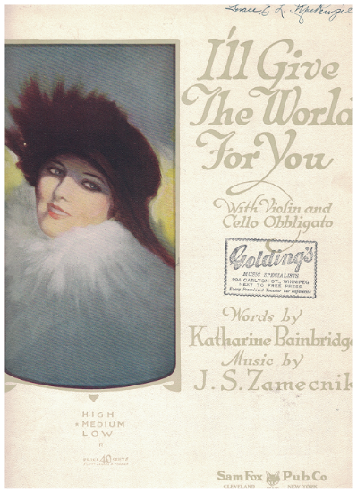 Picture of I'll Give the World for You, Katherine Bainbridge & J S. Zamecnik
