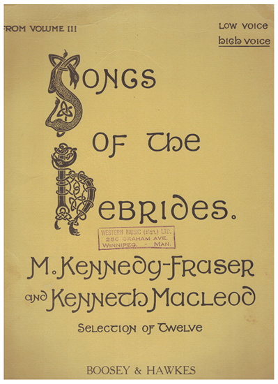Picture of Songs of the Hebrides Vol. 3 (12 Selected Songs), M. Kennedy Fraser & Kenneth MacLeod, high voice songbook