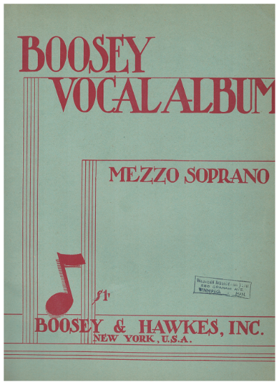 Picture of Boosey Vocal Album for Mezzo Soprano