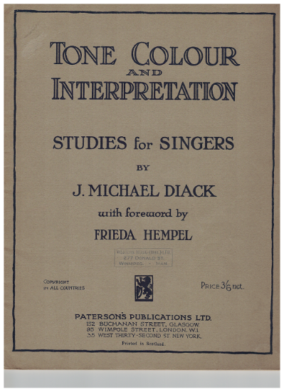 Picture of Tone Colour & Interpretation (Studies for Singers), J. Michael Diack