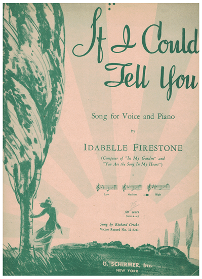 Picture of If I Could Tell You, Idabelle Firestone, high voice solo, recorded by Richard Crooks