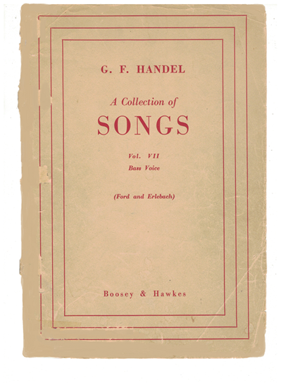 Picture of Handel...A Collection of Songs Vol. 7, Bass Voice, ed. Walter Ford & Rupert Erlebach