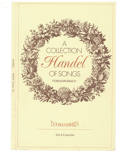 Picture of Handel...A Collection of Songs Vol. 4, Contralto, ed. Walter Ford & Rupert Erlebach