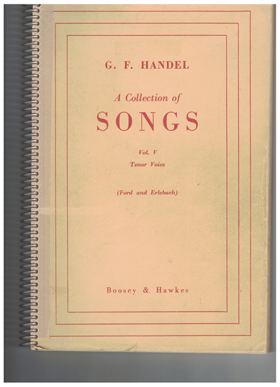 Picture of Handel...A Collection of Songs Vol. 5, Tenor Voice, ed. Walter Ford & Rupert Erlebach