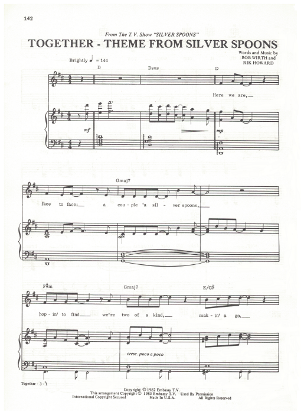 Picture of Together, theme from "Silver Spoons, Bob Wirth & Rik Howard, pdf copy