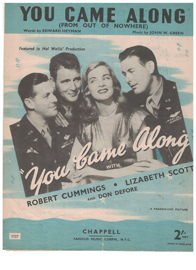 Picture of You Came Along (From Out of Nowhere), movie title song, Edward Heyman & John W. Green