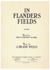Picture of In Flanders Fields, words by Lieut-Col John McCrae & music by J. Deane Wells