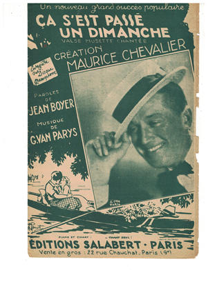 Picture of Ca s'est Passe Un Dimanche, Jean Boyer & Georges van Parys, sung by Maurice Chevalier, musette solo