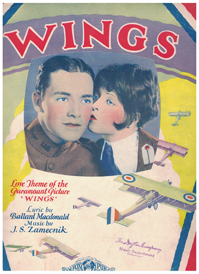 Picture of Wings, movie title song, Ballard MacDonald & J. S. Zamecnik