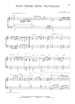 Picture of Main Theme from "Silverado", Bruce Broughton, piano solo