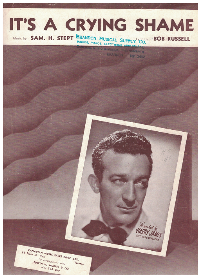 Picture of It's a Crying Shame, Bob Russell & Sam H. Stept, recorded by Harry James